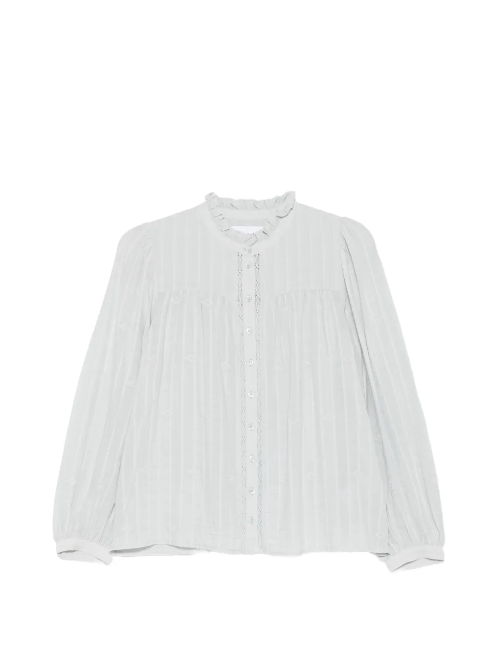 Ba&Sh Melody ruffled embroidered blouse Wit
