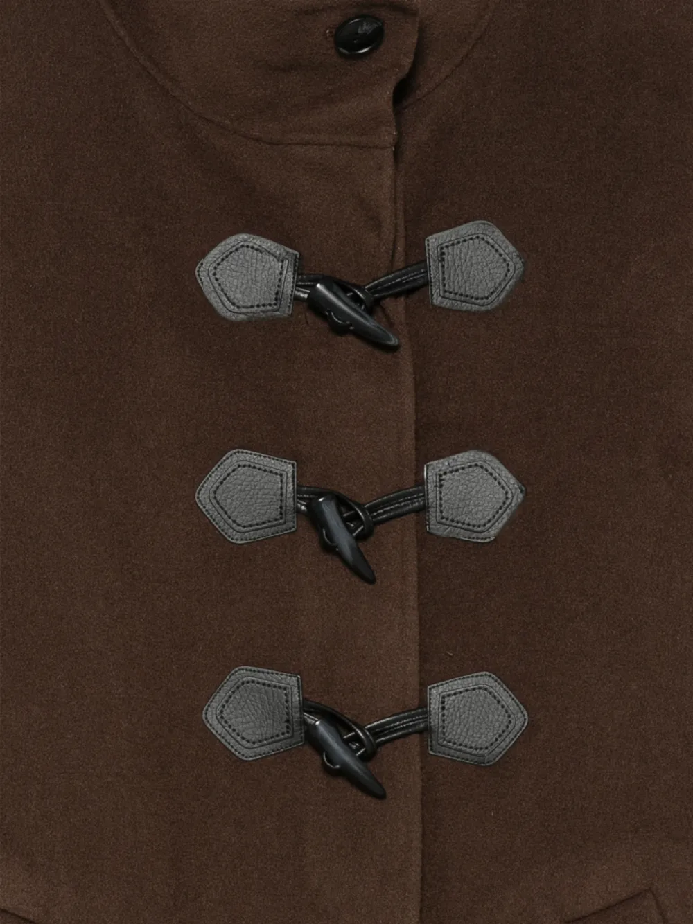 Ba&Sh Kaya toggle-fastening funnel-neck coat Bruin