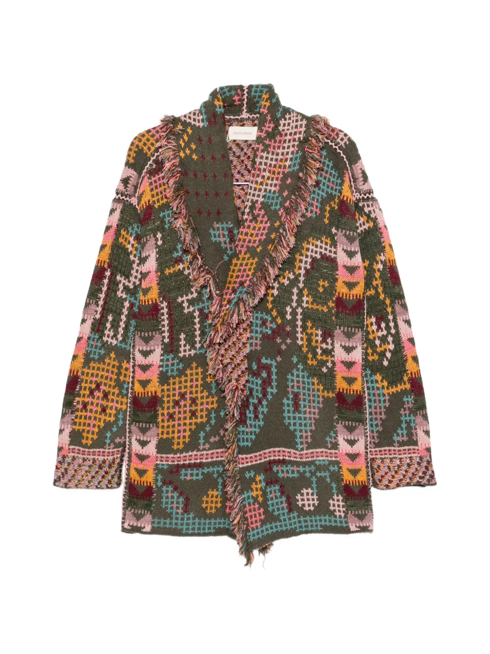 Cecilia Prado Dri Fringe-trimmed Jacquard Jacket In Brown