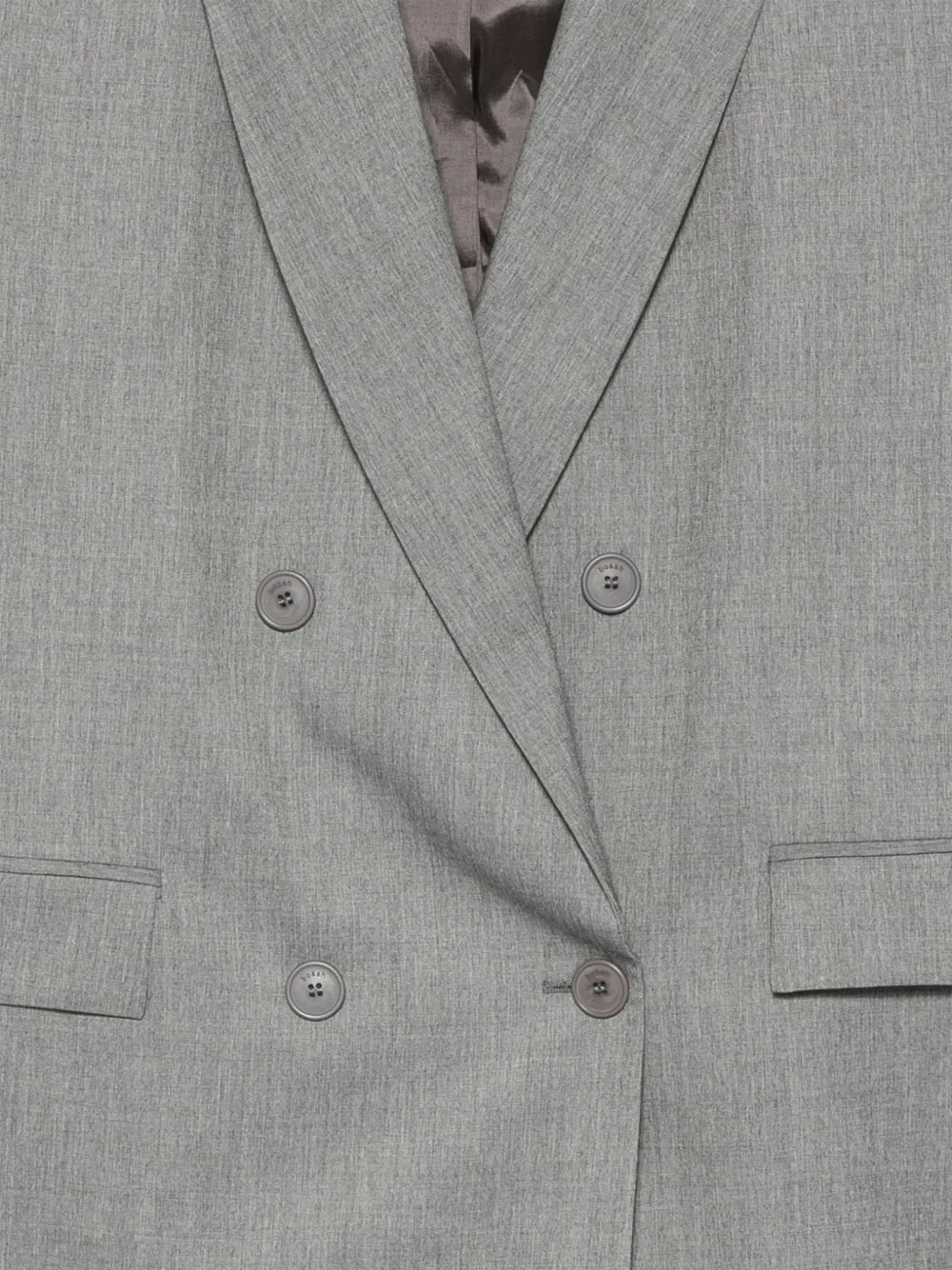 Ba&Sh Claro double-breasted peak-lapels blazer Grijs
