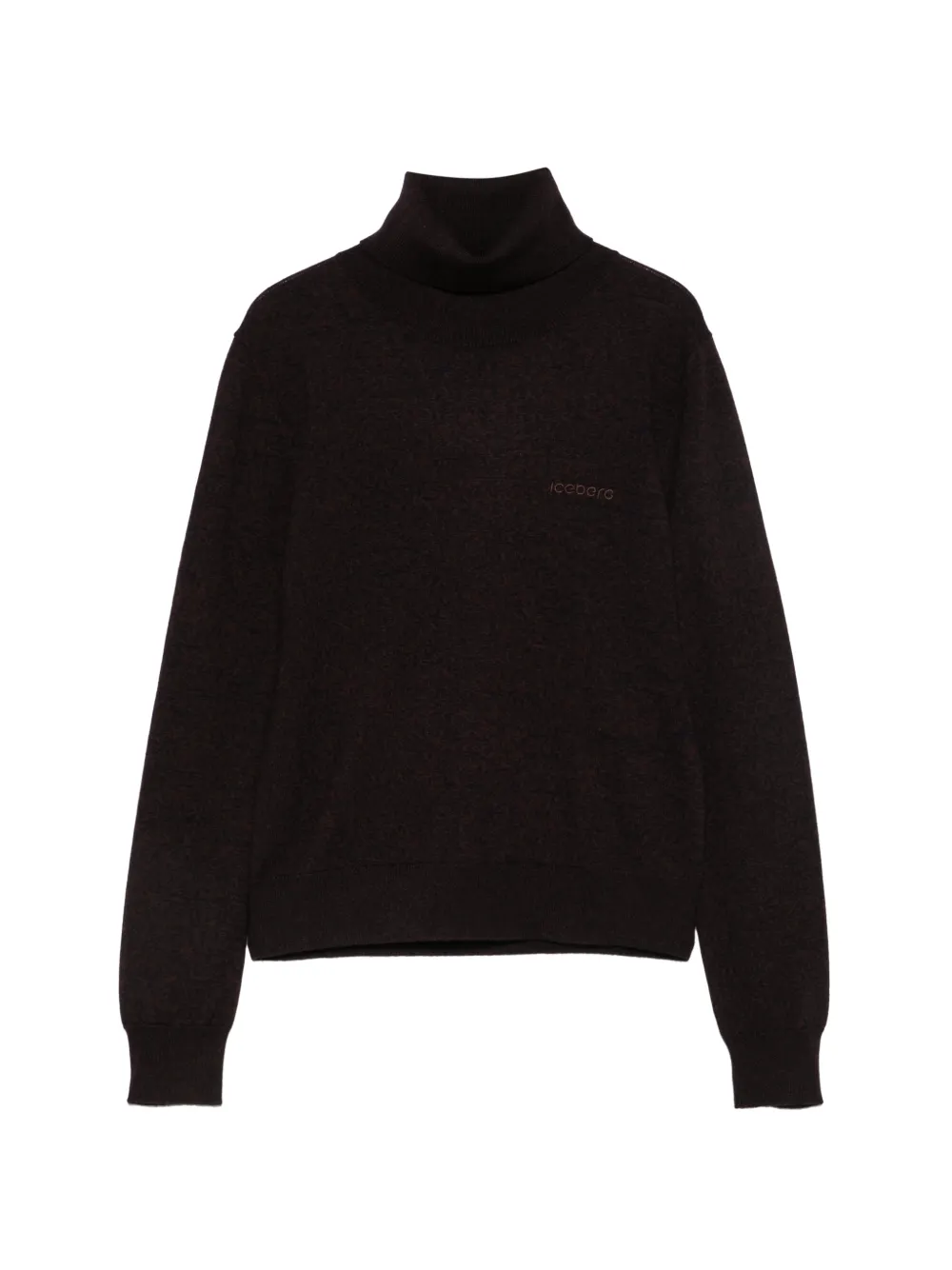 Iceberg logo-embroidered roll-neck sweater Bruin