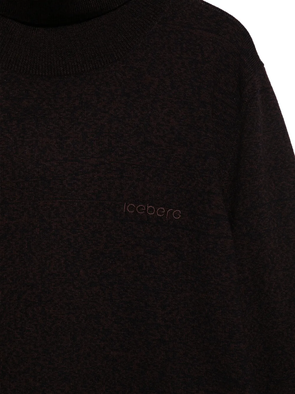Iceberg logo-embroidered roll-neck sweater Bruin