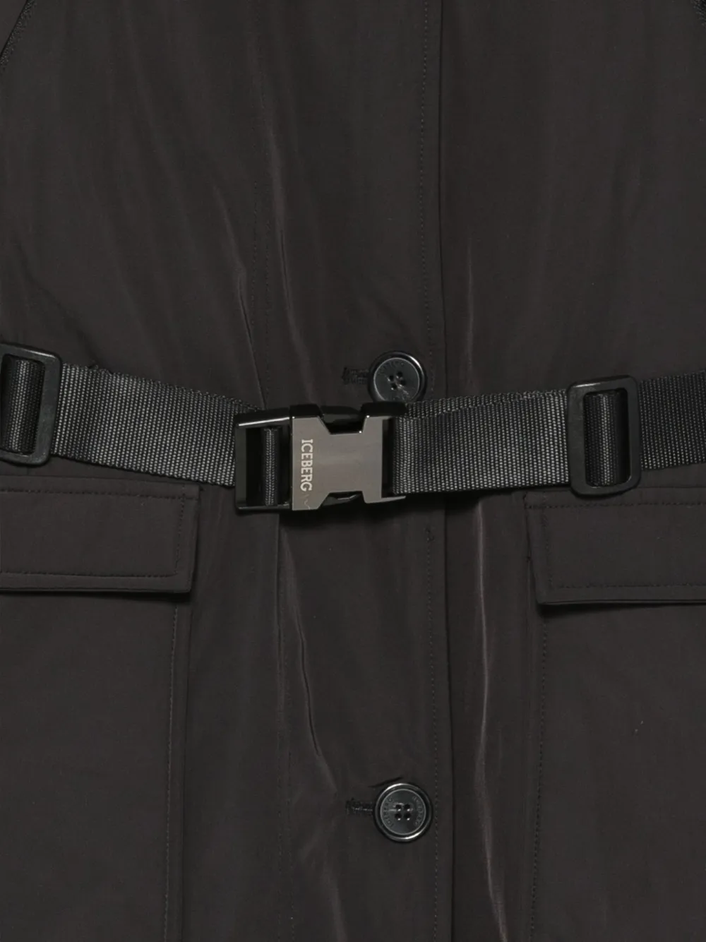 Iceberg belted coat Zwart