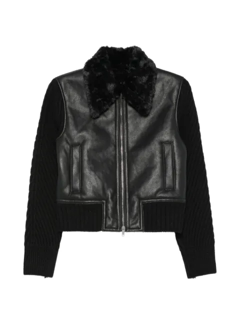 Iceberg faux-fur-collar panelled jacket