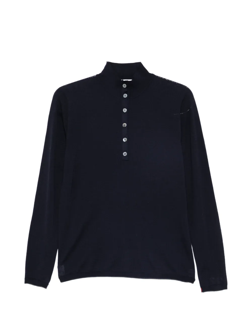 Liviana Conti button-fastening high-neck sweater - Blu