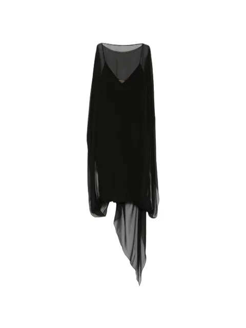 Nº21 sheer cape-overlay dress