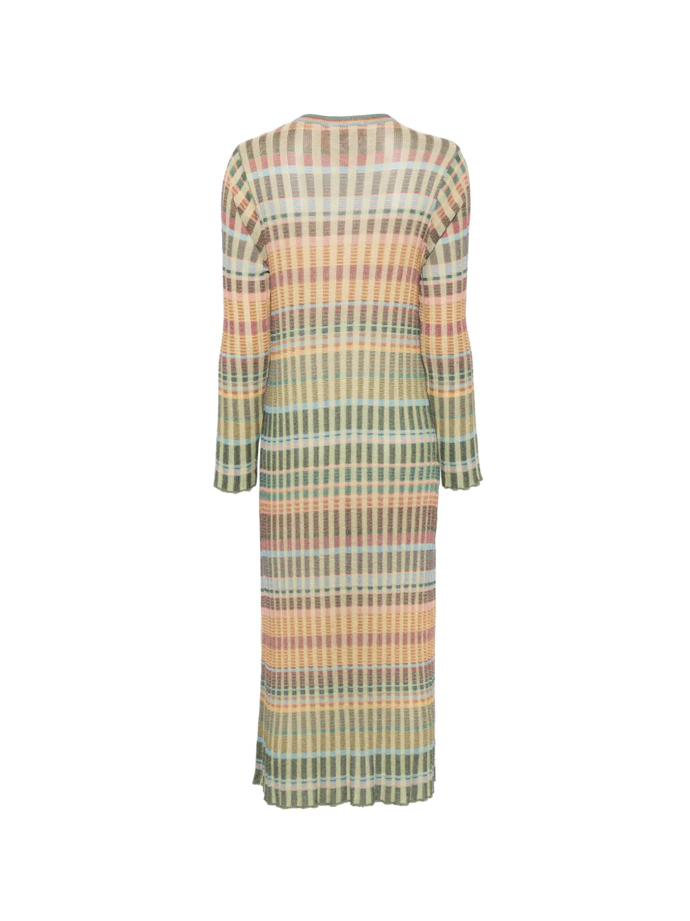 Cecilia Prado Nara check-pattern knit cardigan Groen