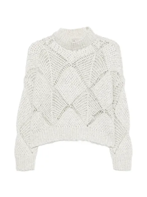 Antonelli open-knit sequin-embellished sweater
