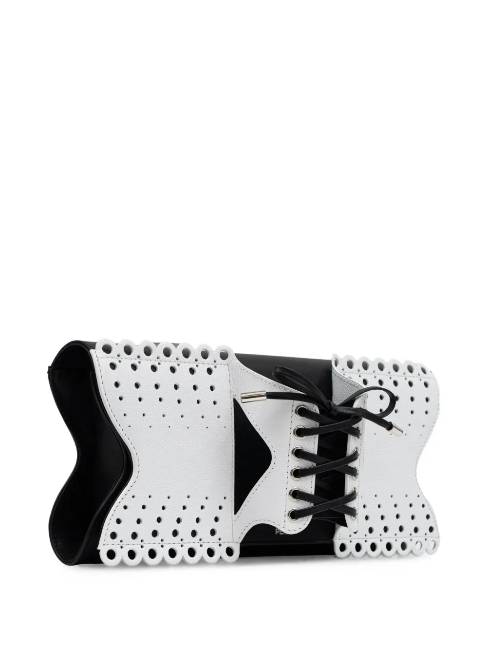 Perrin Paris Le Corset Perforé clutch Zwart