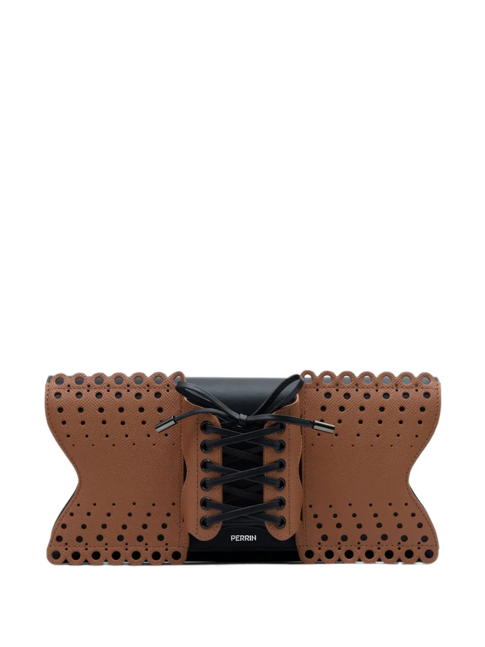Perrin Paris pochette Le Corset Perforé à détail lacé - Noir Perrin Paris pochette Le Corset Perforé à détail lacé - Noir