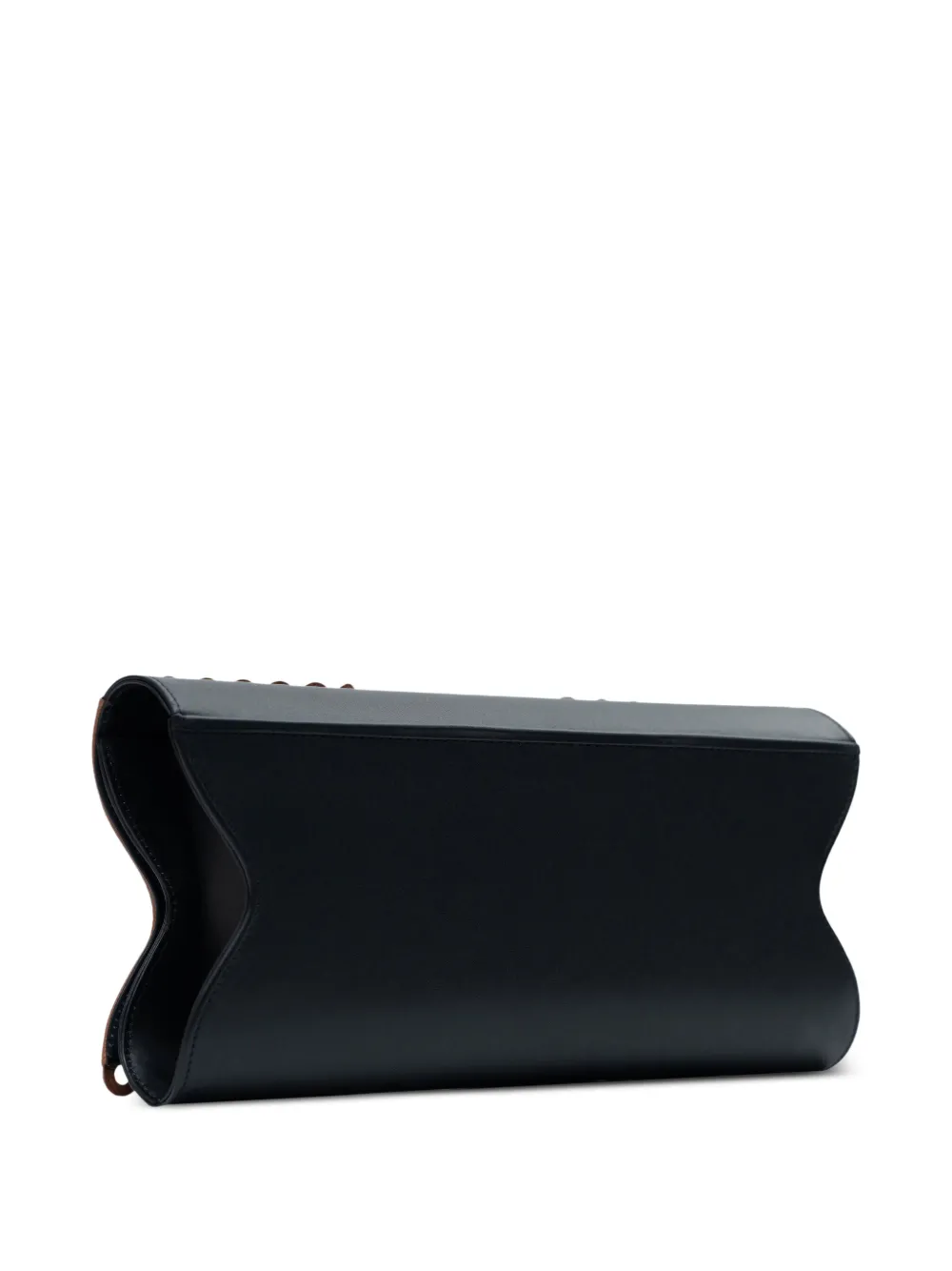 Perrin Paris Le Corset Perforé clutch met veters Zwart