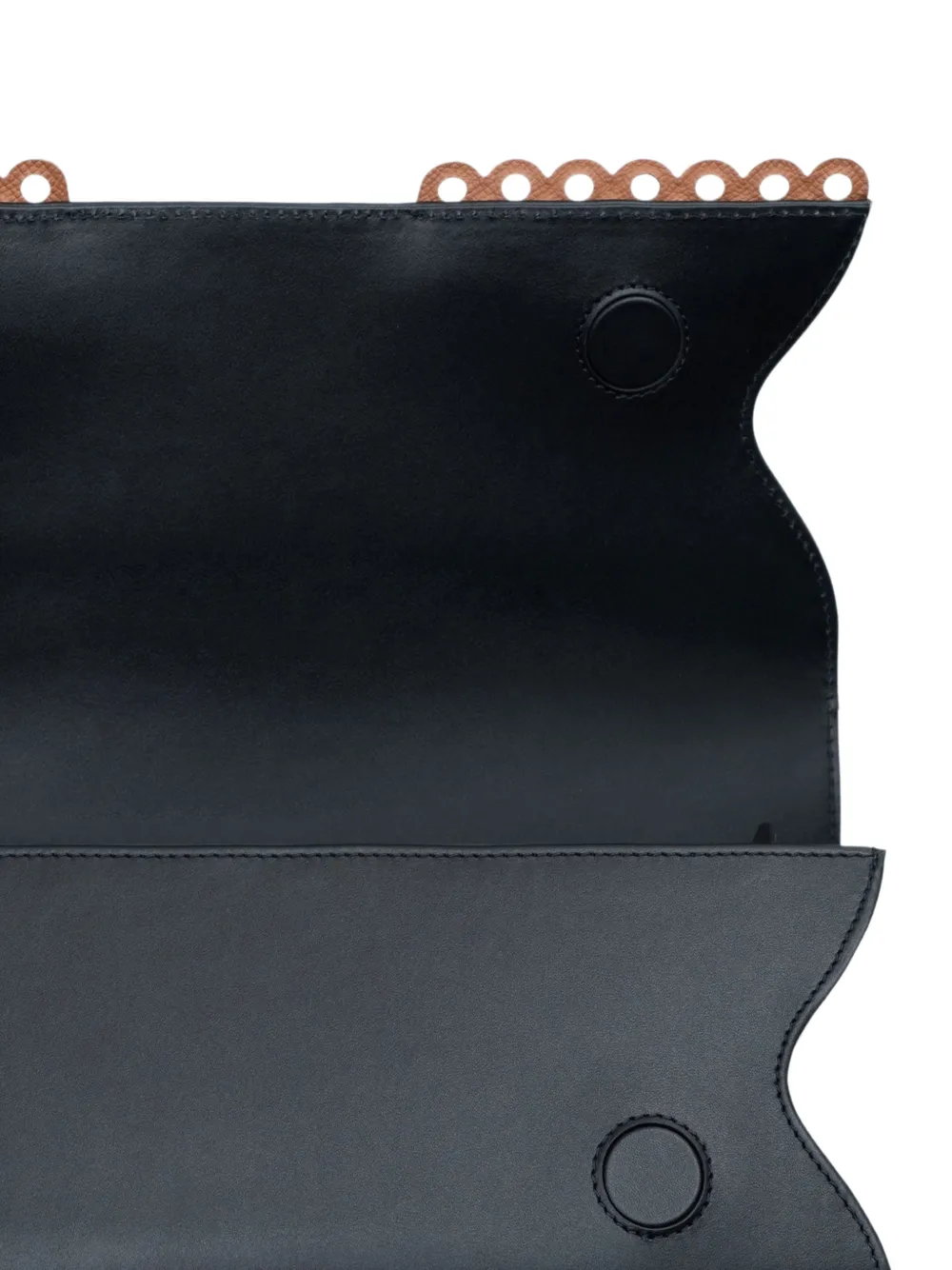Perrin Paris Le Corset Perforé clutch met veters Zwart