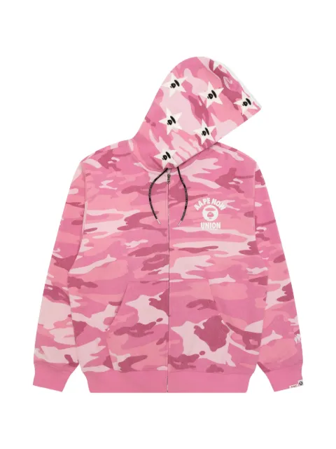 AAPE BY *A BATHING APE® hoodie con motivo militar y cierre