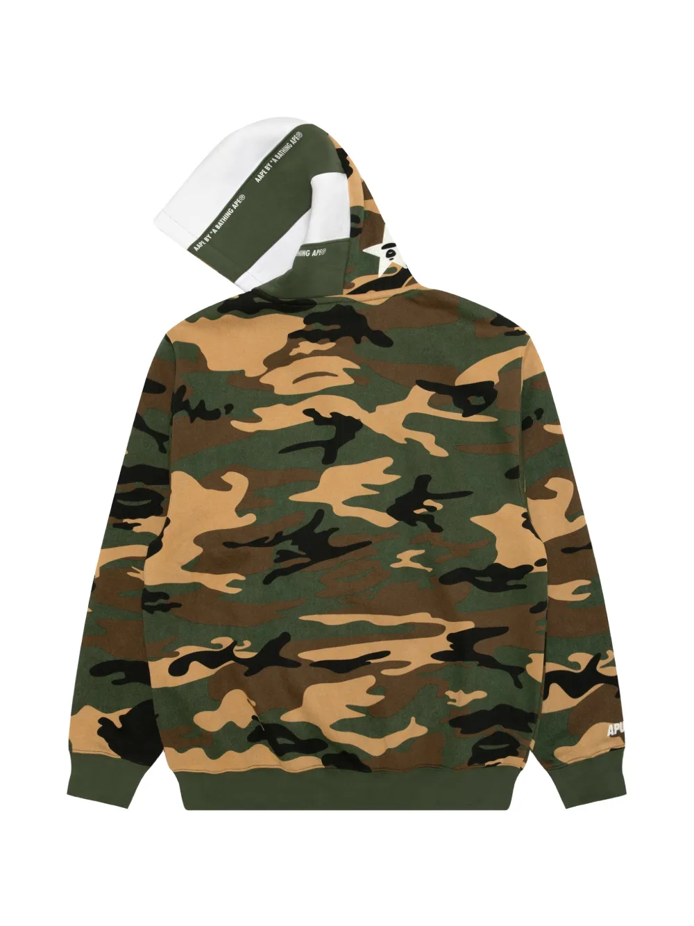 AAPE BY *A BATHING APE camouflage-print zip-up hoodie Groen