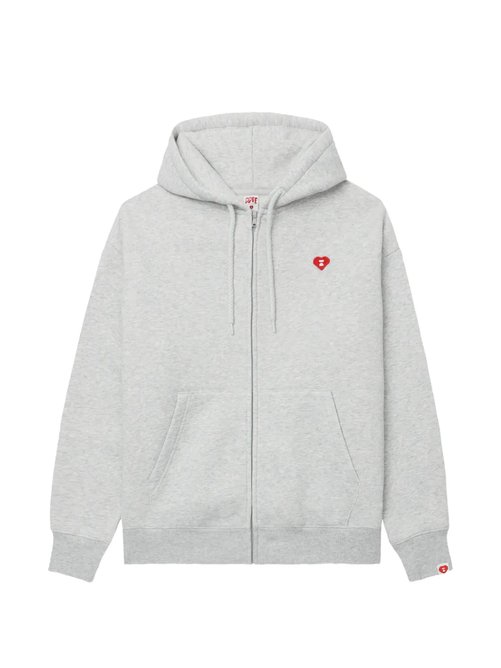 APEE™ by *A BATHING APE heart-patch zip-up hoodie Grijs