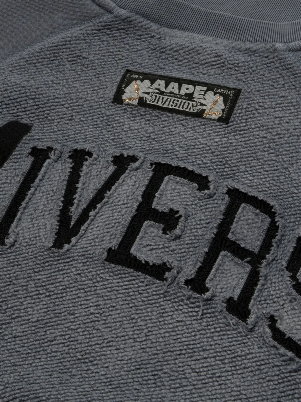 AAPE BY *A BATHING APE logo-appliqué raglan-sleeve sweatshirt Grijs