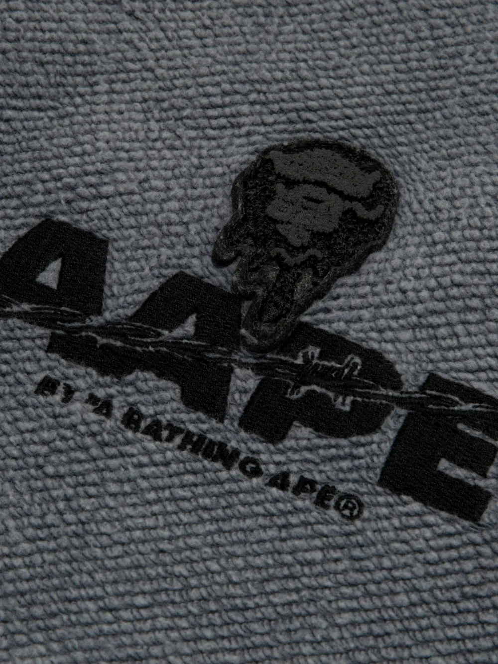 AAPE BY *A BATHING APE logo-appliqué raglan-sleeve sweatshirt Grijs