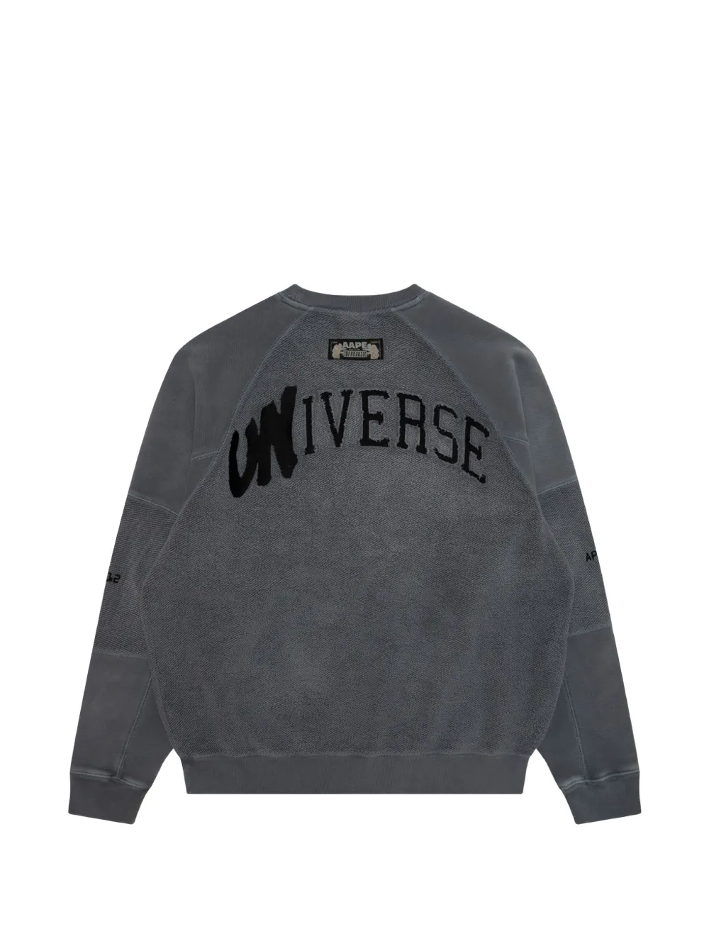 AAPE BY *A BATHING APE logo-appliqué raglan-sleeve sweatshirt Grijs