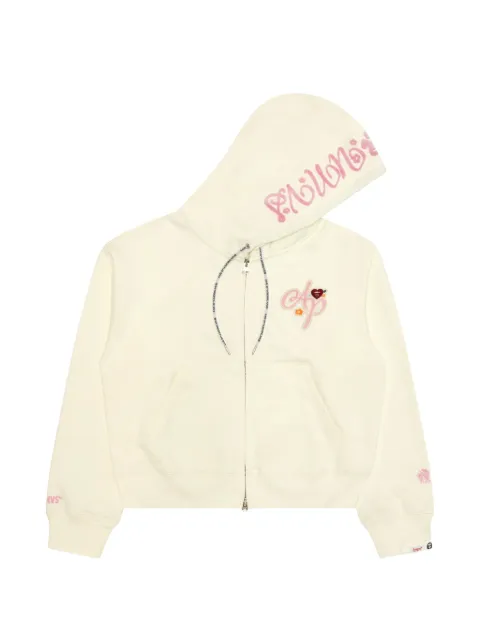 AAPE BY *A BATHING APE® logo-embroidered zip-up hoodie