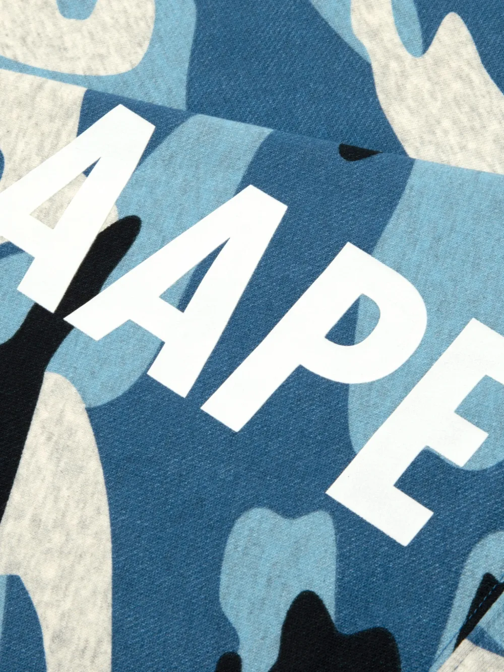 AAPE BY *A BATHING APE camouflage-print logo-print sweater Blauw