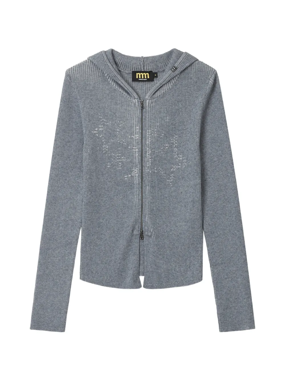 Mini Cream Gerippte Kapuzenjacke - Grau