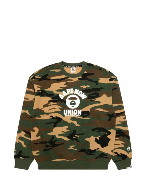 AAPE BY *A BATHING APE® camouflage-print logo-print sweater