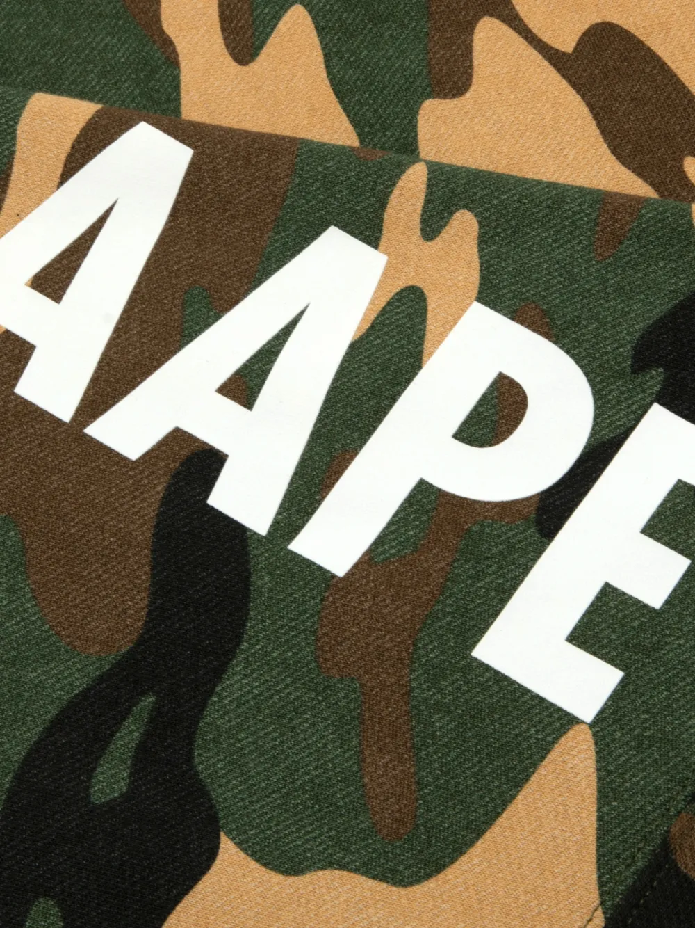 AAPE BY *A BATHING APE camouflage-print logo-print sweater Groen