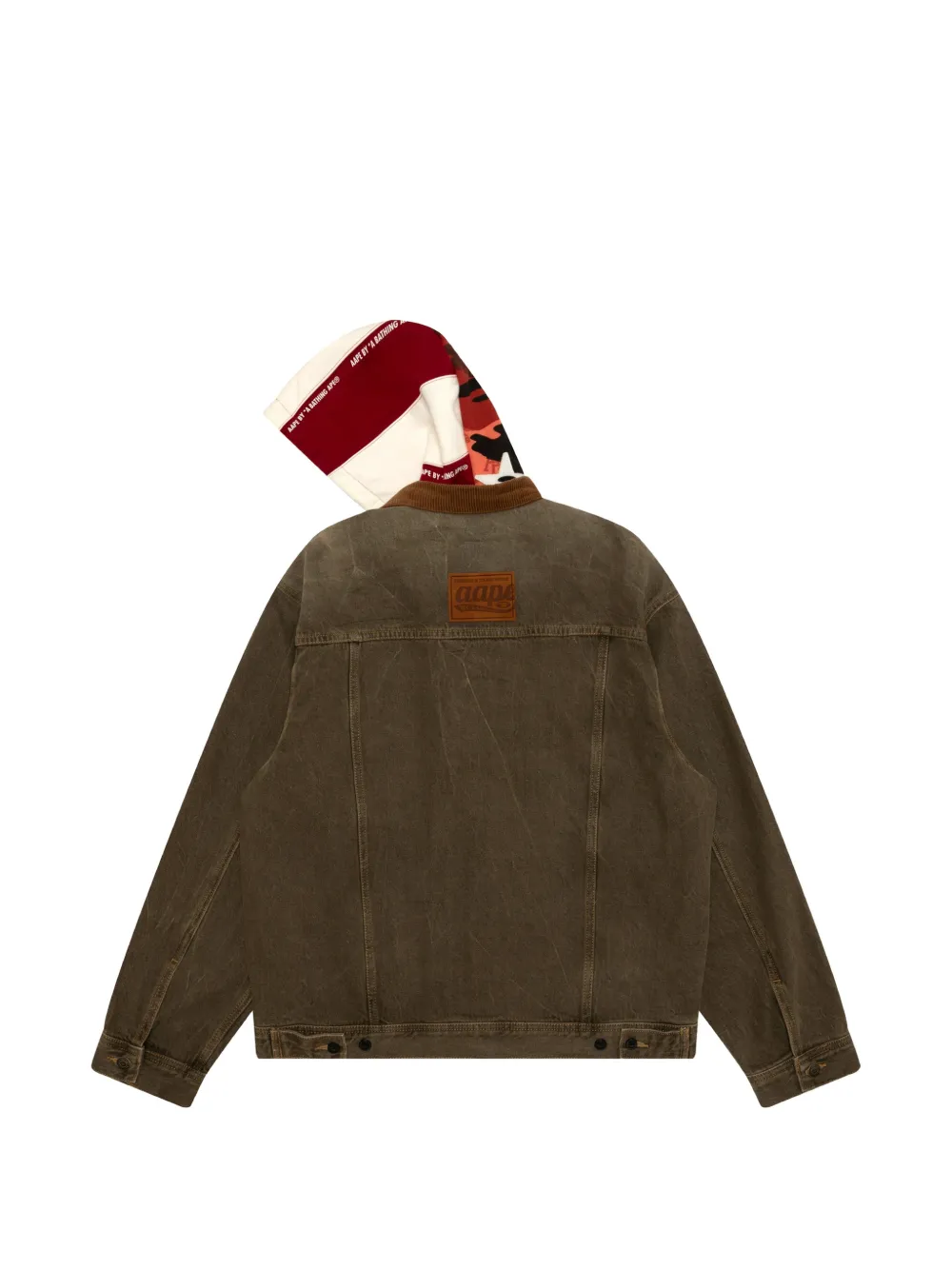 AAPE BY *A BATHING APE corduroy-collar denim jacket Bruin