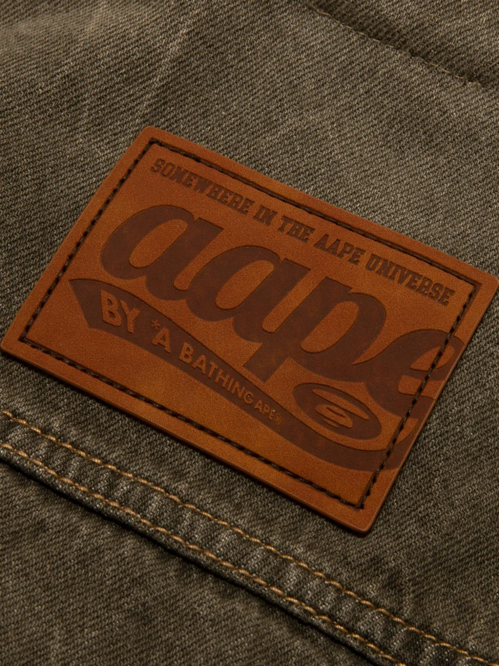 AAPE BY *A BATHING APE corduroy-collar denim jacket Bruin