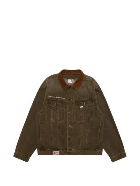 AAPE BY *A BATHING APE® corduroy-collar denim jacket
