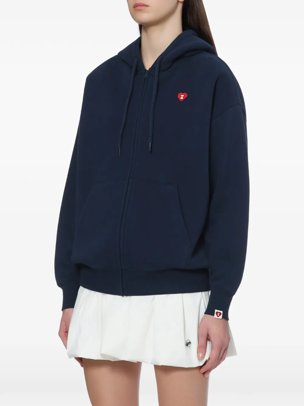 APEE™ by *A BATHING APE heart-patch zip-up hoodie Blauw