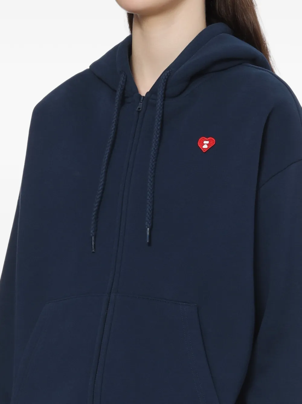 APEE™ by *A BATHING APE heart-patch zip-up hoodie Blauw