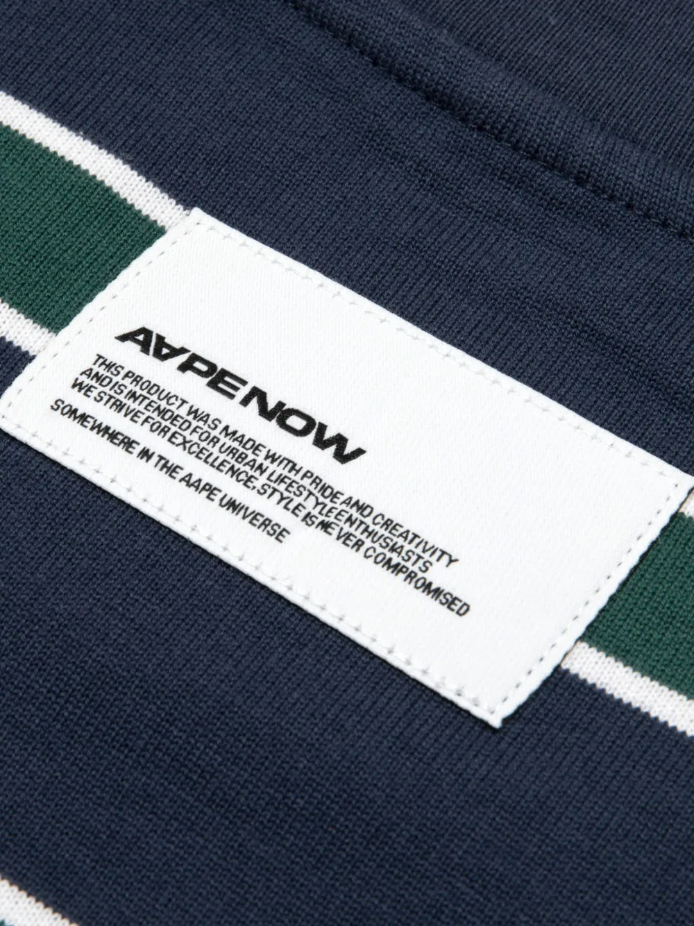 AAPE BY *A BATHING APE striped long-sleeve T-shirt Blauw