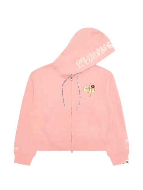 AAPE BY *A BATHING APE® logo-patch zip-up hoodie