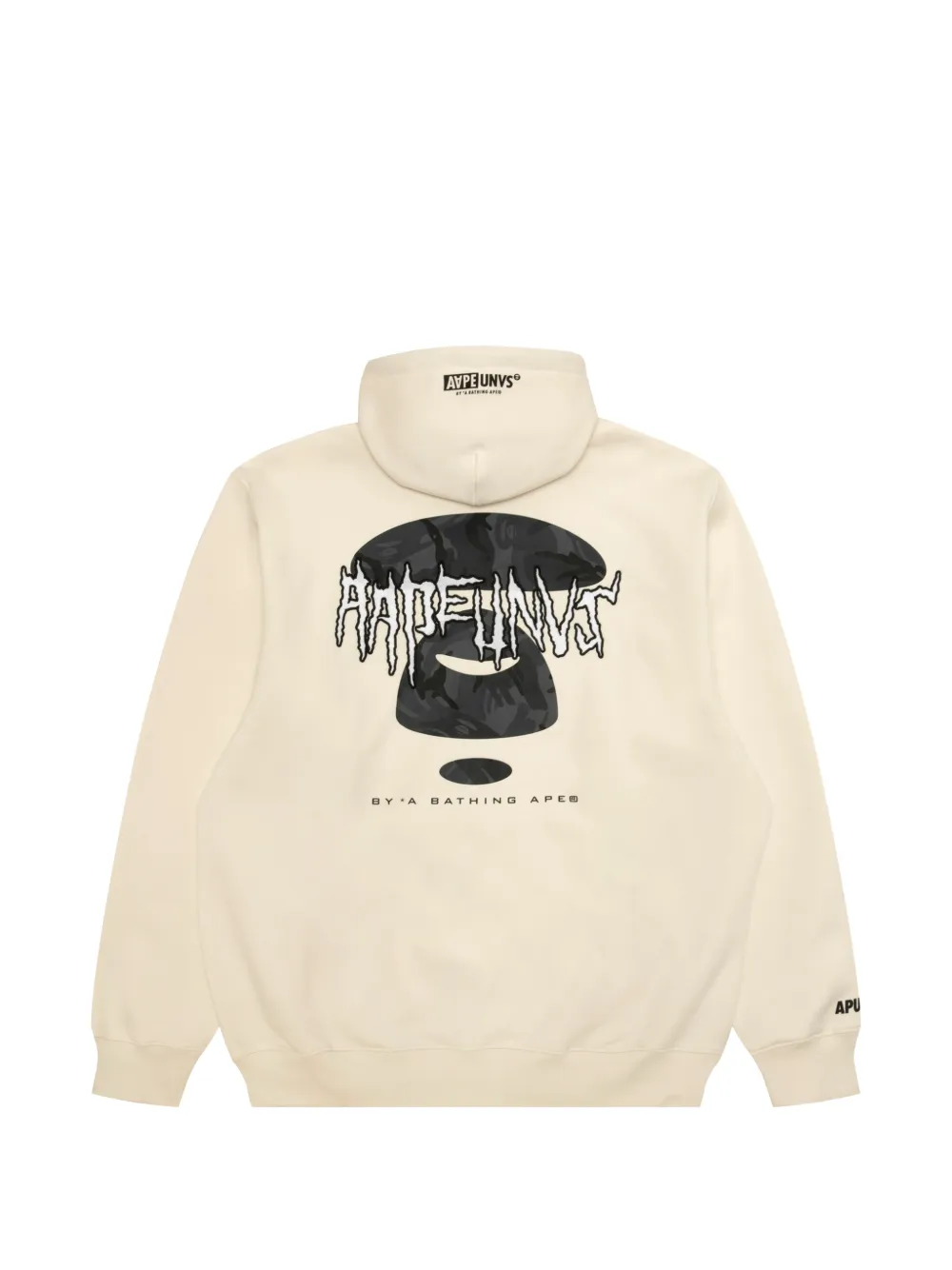 AAPE BY *A BATHING APE Moonface-print zip-up hoodie Beige
