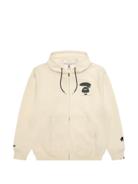 AAPE BY *A BATHING APE® Moonface-print zip-up hoodie