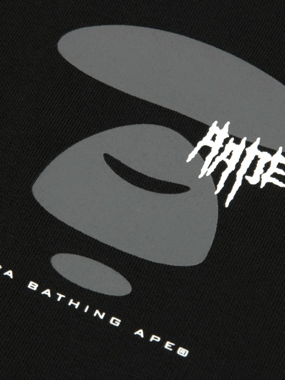 AAPE BY *A BATHING APE Moonface-print zip-up hoodie Zwart