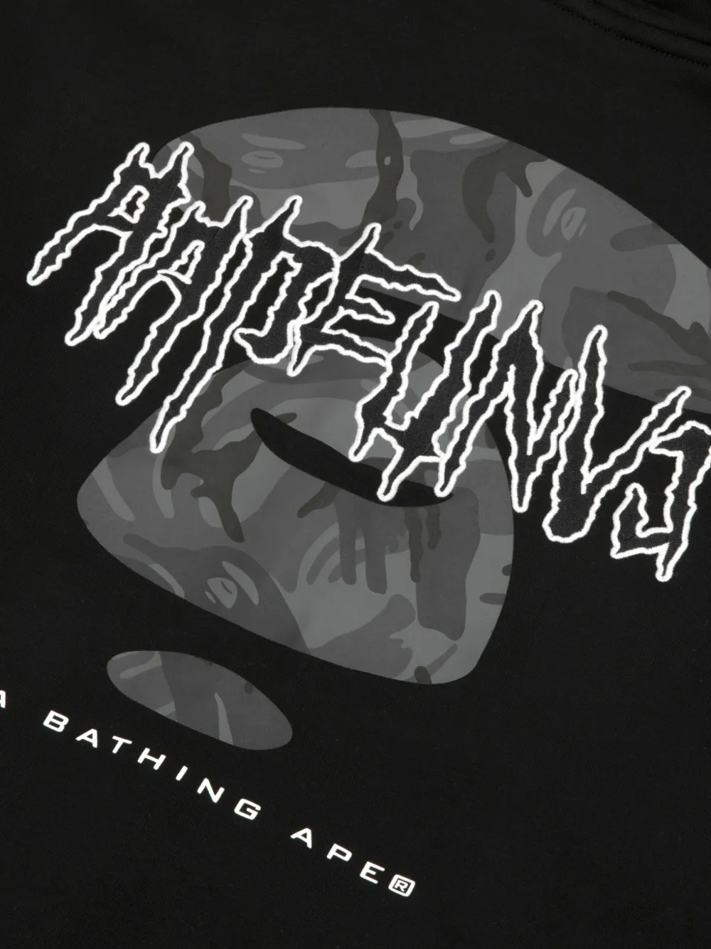 AAPE BY *A BATHING APE Moonface-print zip-up hoodie Zwart