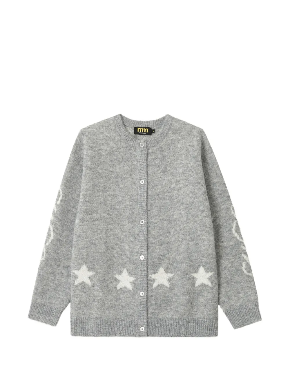 Mini Cream Cardigan con intarsio a stella - Grigio
