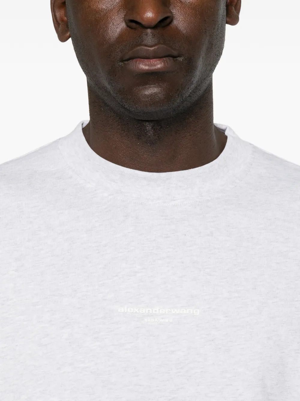 Alexander Wang Logo-print T-shirt met lange mouwen Grijs