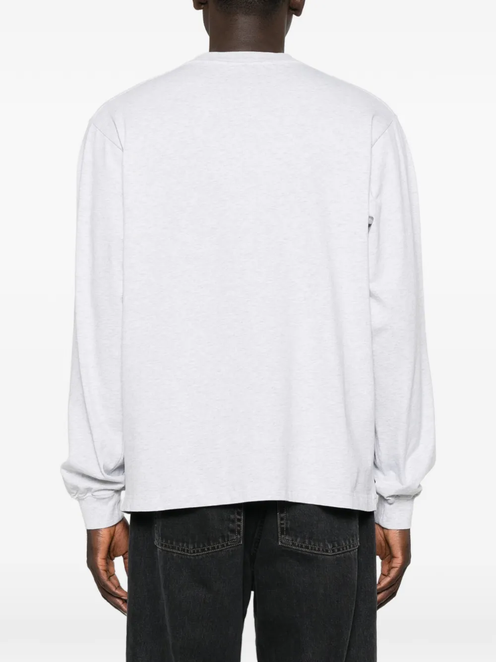 Alexander Wang Logo-print T-shirt met lange mouwen Grijs