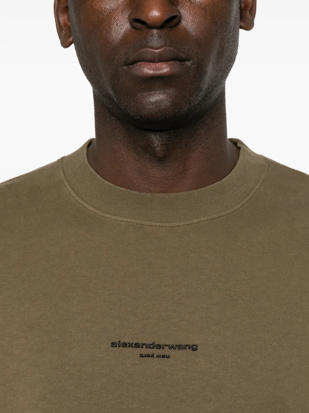 Alexander Wang Oversized T-shirt met logo-print Groen