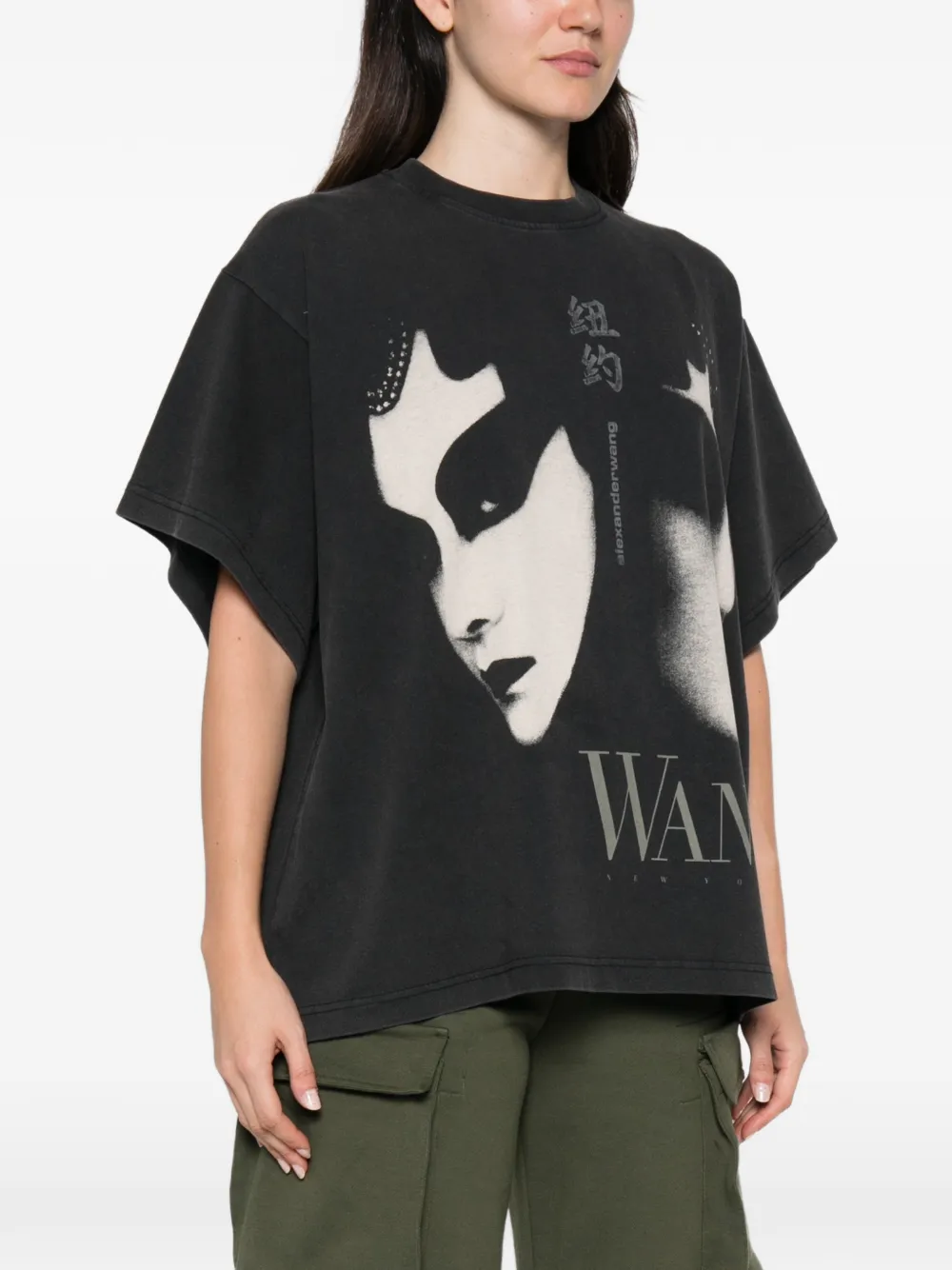 Alexander Wang T-shirt met grafische print Zwart