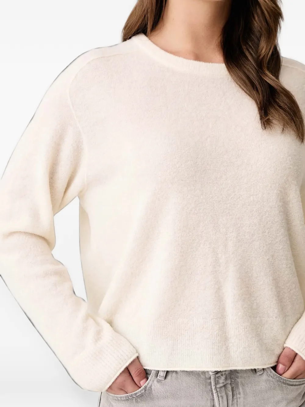 Marc O'Polo Trui met ronde hals Beige