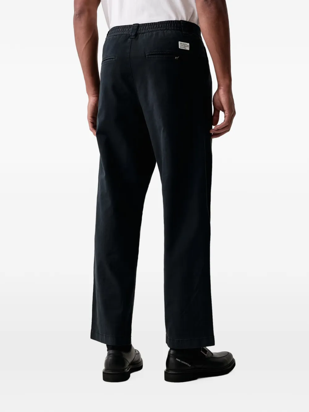 Marc O'Polo Lars plooibroek met elastische taille Blauw