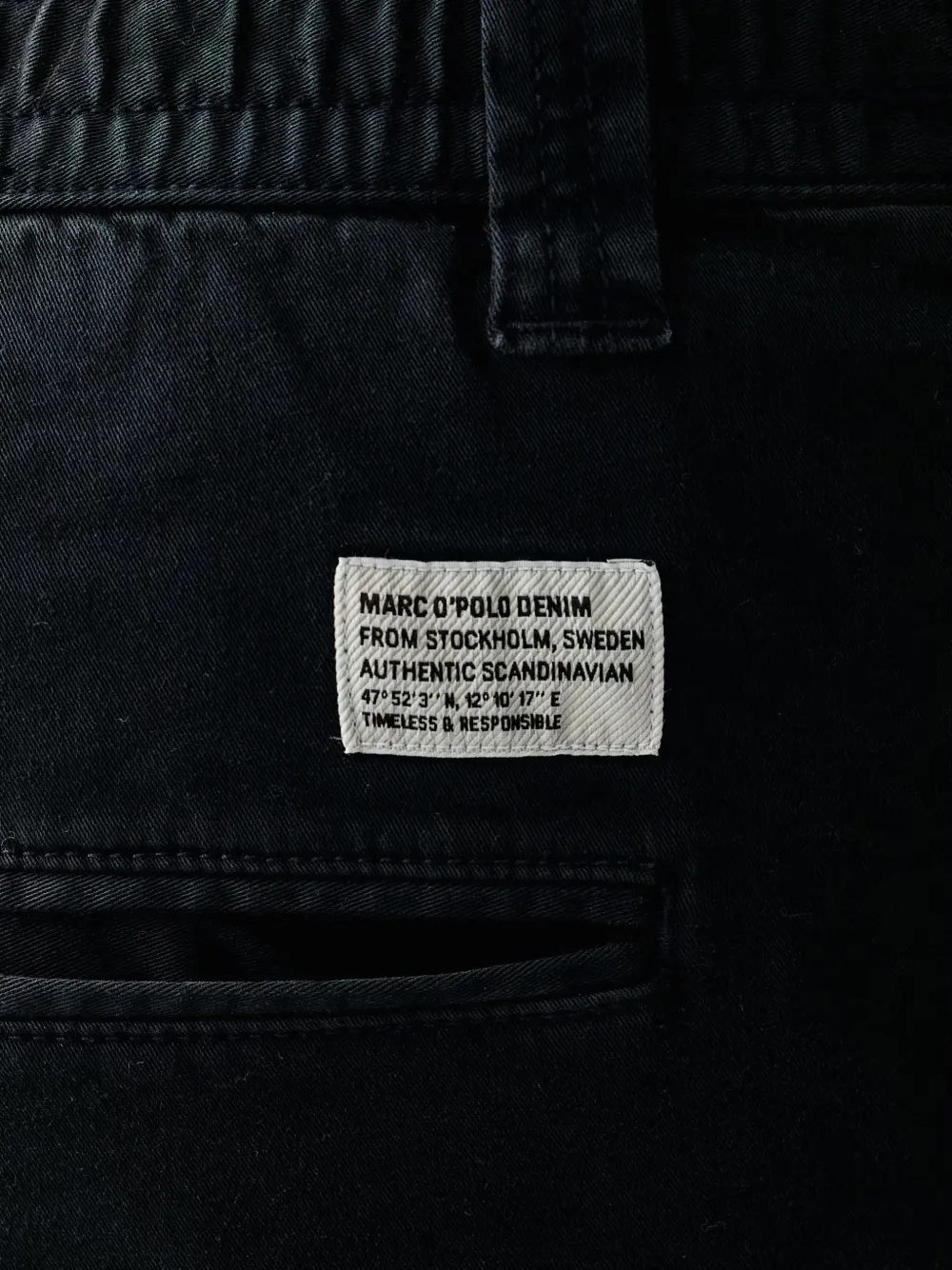 Marc O'Polo Lars plooibroek met elastische taille Blauw
