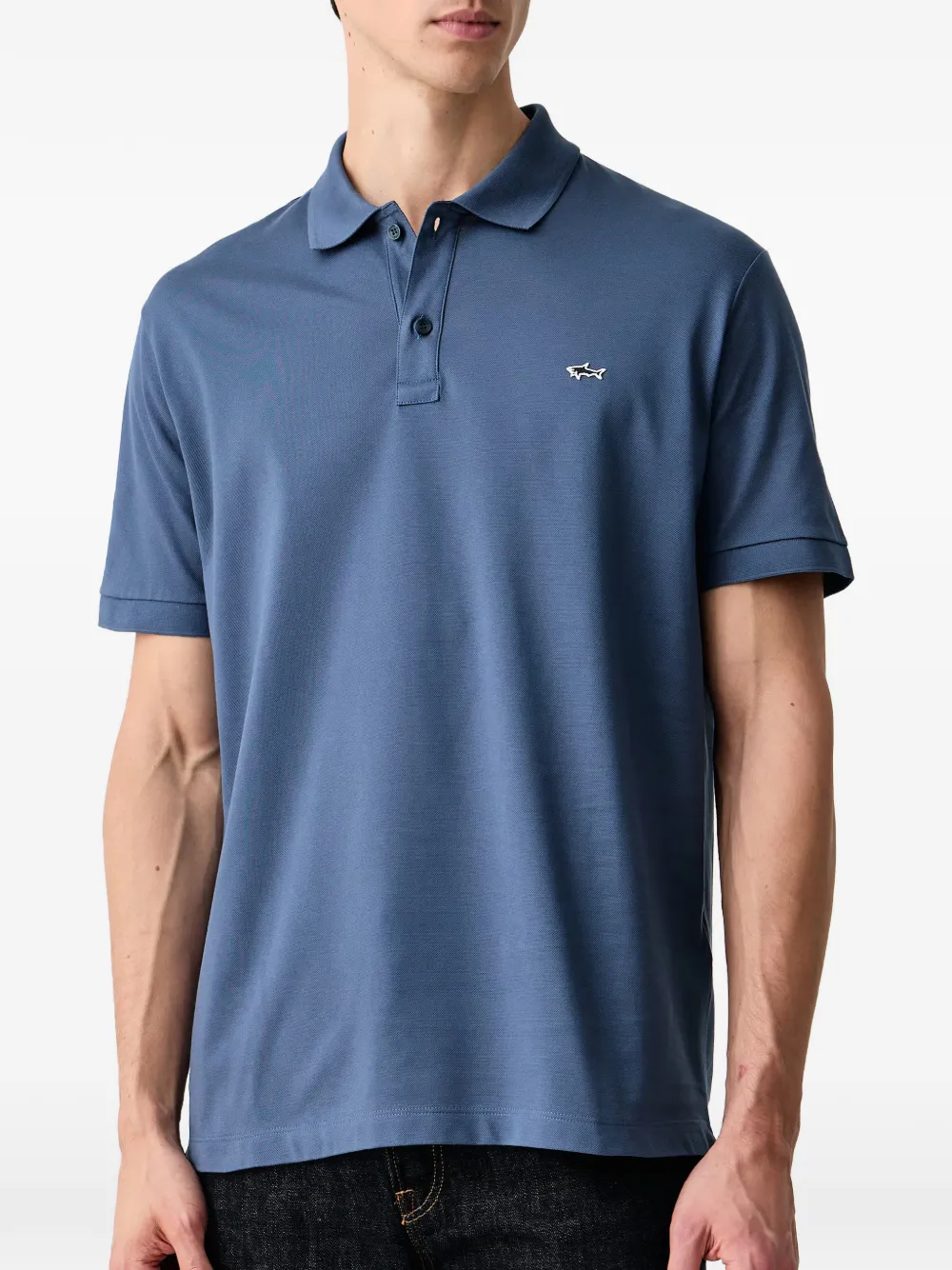 Paul & Shark Poloshirt met logopatch Blauw