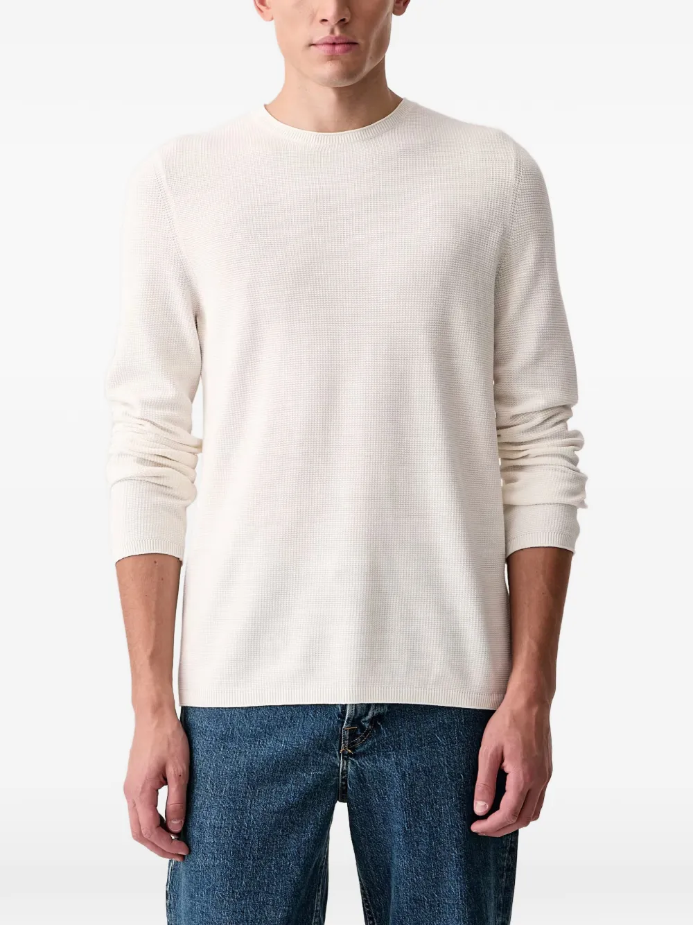 Marc O'Polo waffle-knit crew-neck sweater