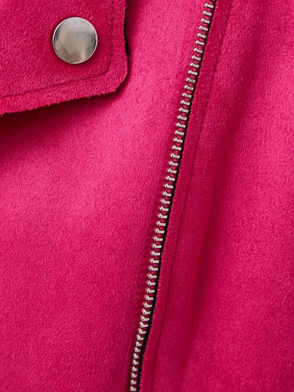 Morgan Bikerjack met asymmetrische rits Roze