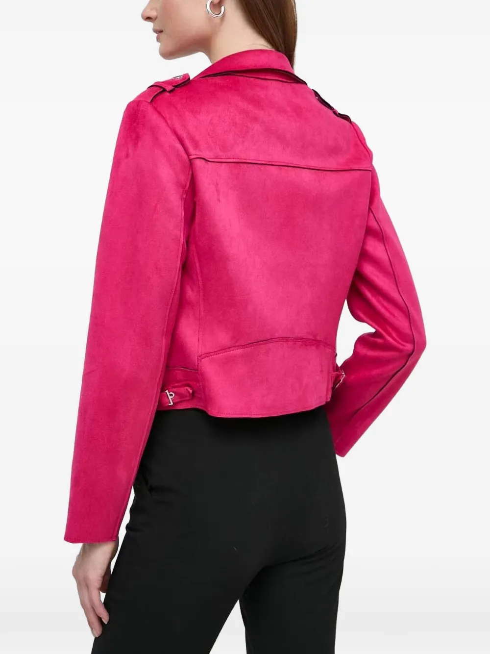 Morgan Bikerjack met asymmetrische rits Roze